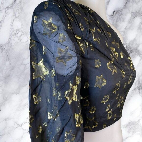 DUNDAS xREVOLVE Stella One Shoulder Top - Black - Picture 9 of 12